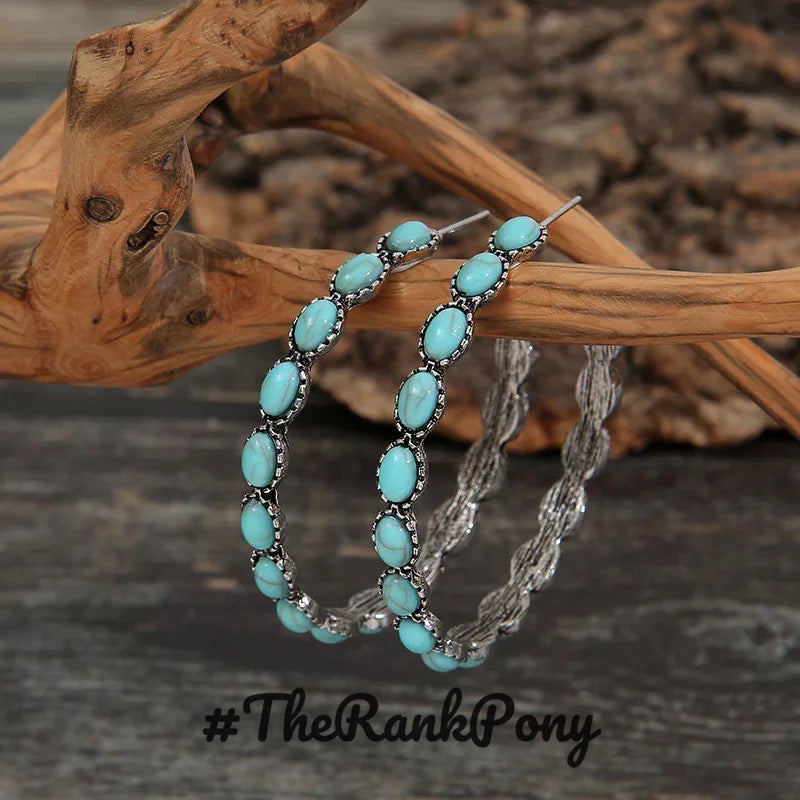 BF Favorite Turquoise Hoops