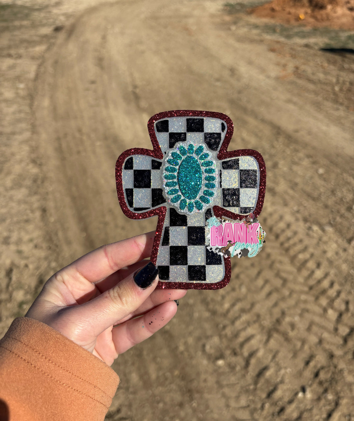 Checkered Concho Cross