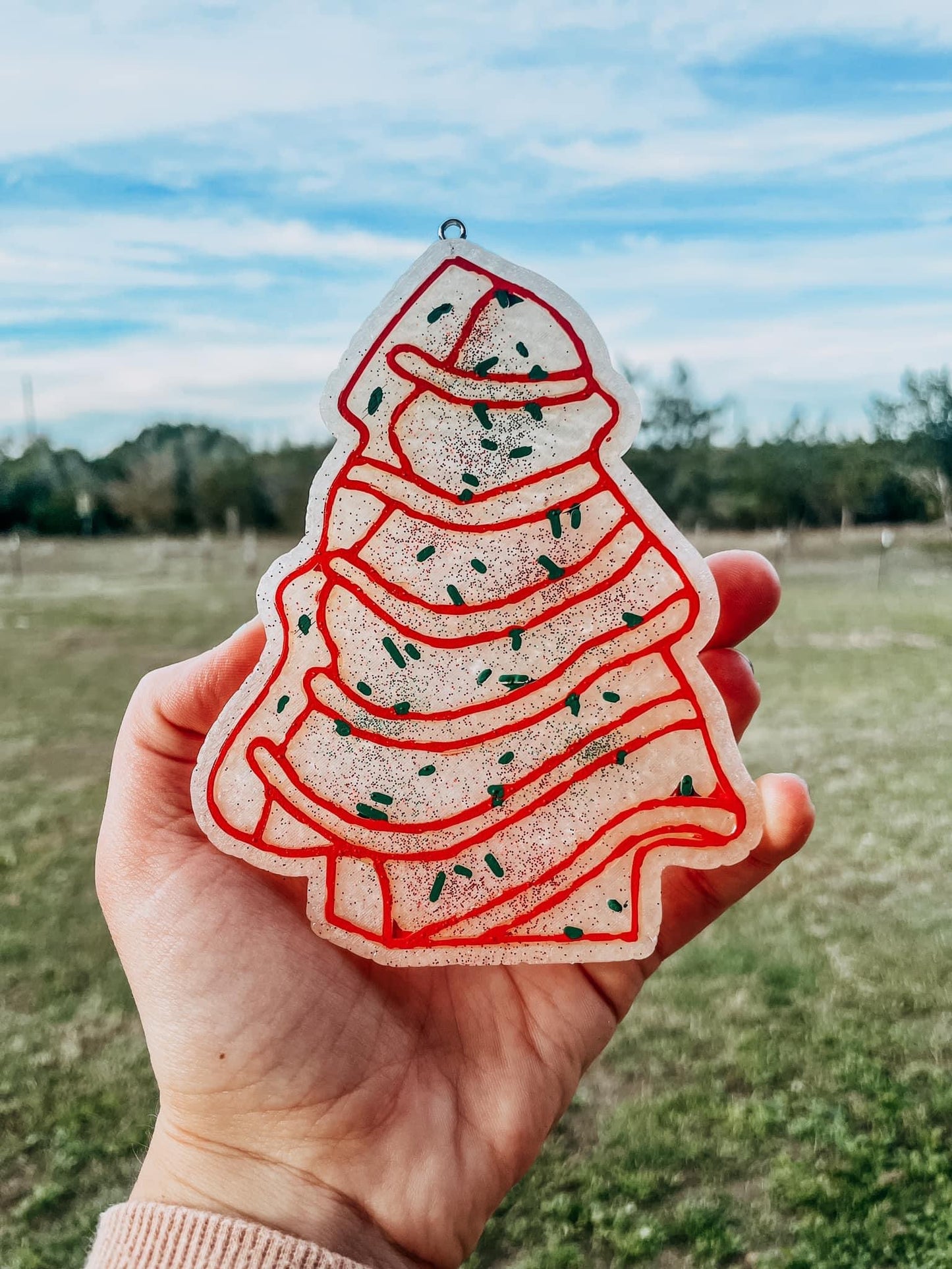 Christmas Tree Snack Cake Freshie