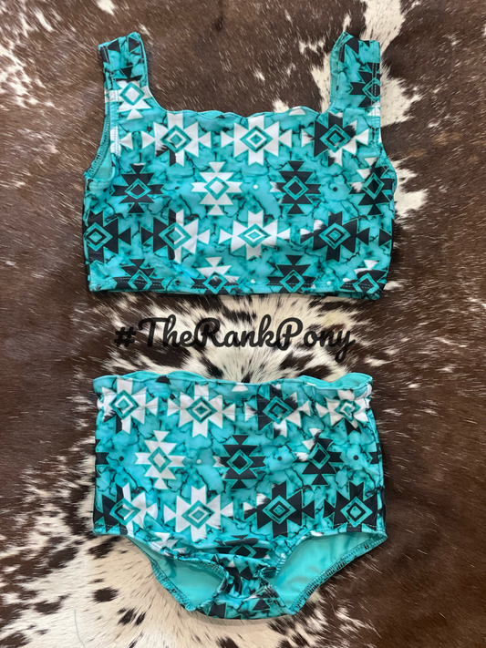 BF Turquoise Aztec Swim