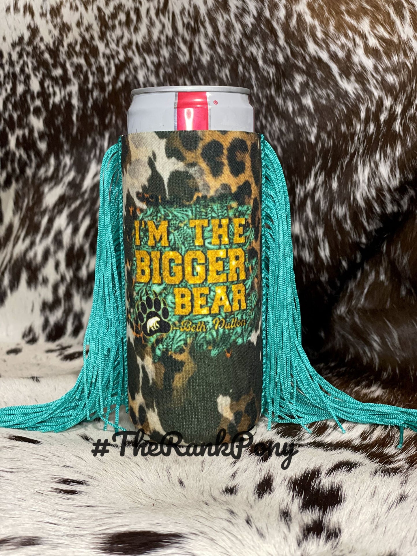 BF Slim Can Fringe Koozie