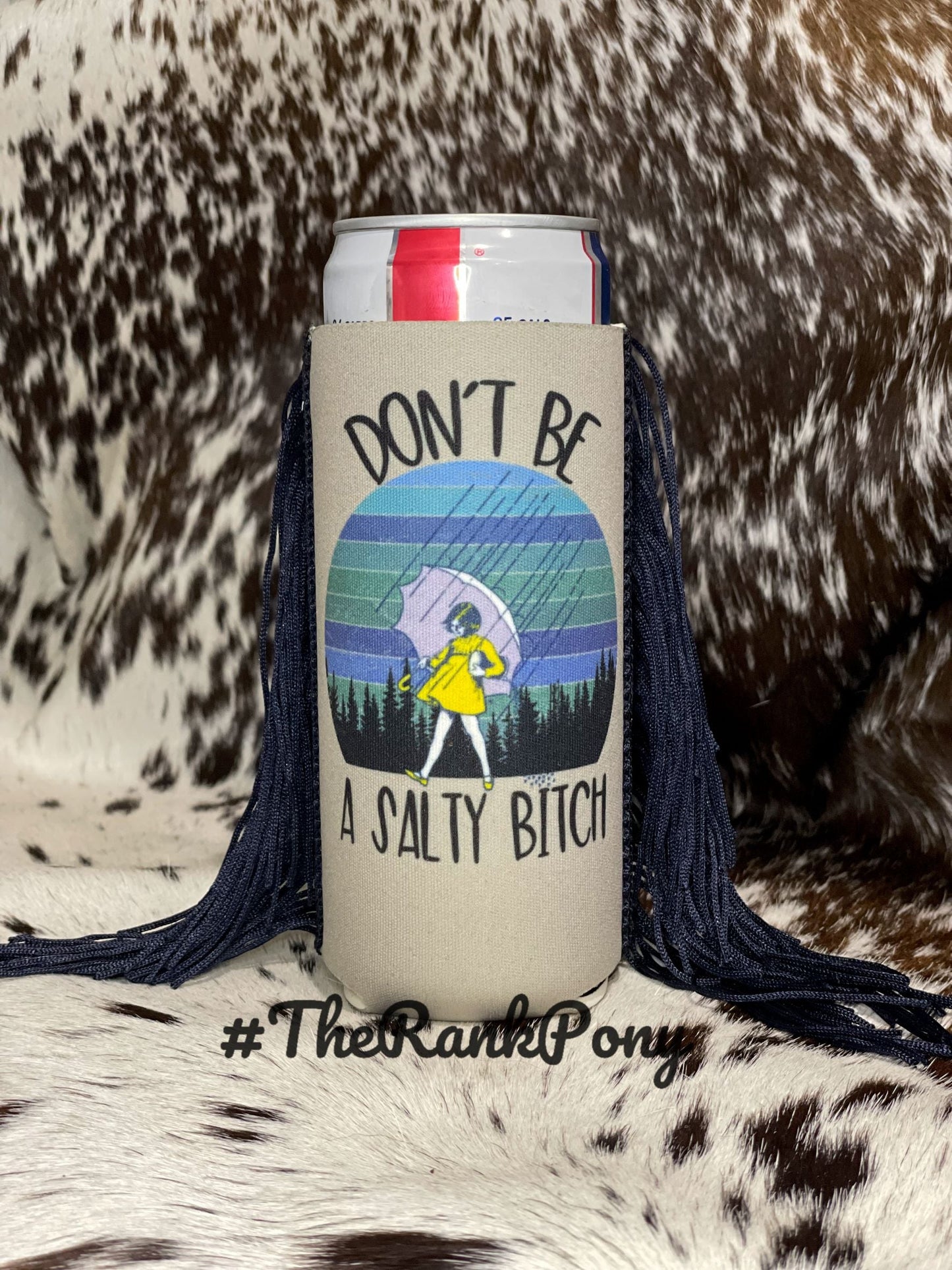 BF Slim Can Fringe Koozie