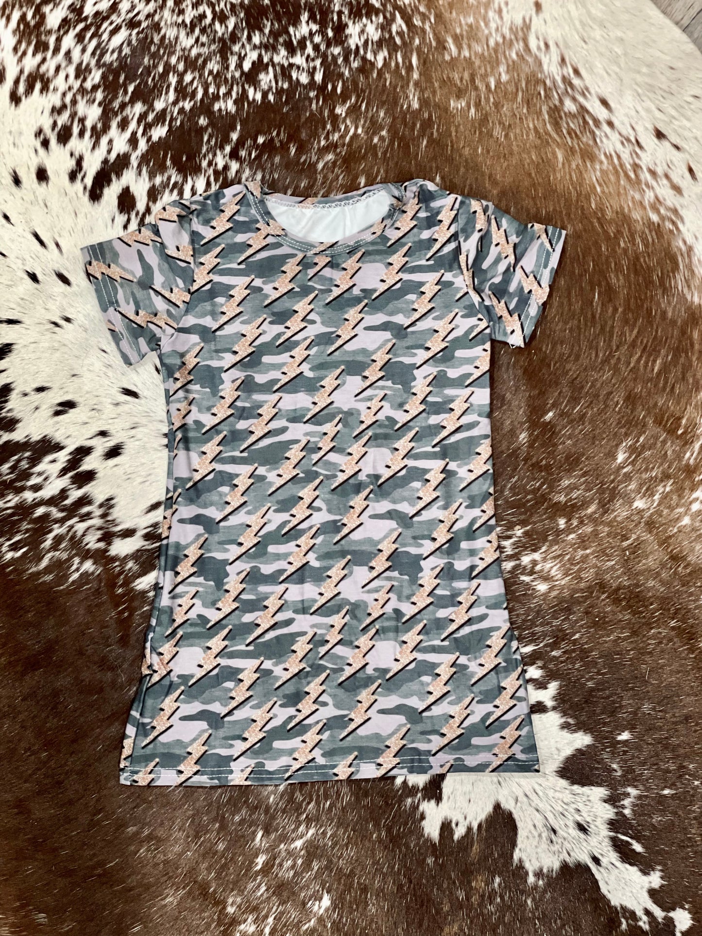 BF Camo Bolt T-shirt Dress