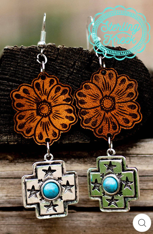 BF Texas Tooled Earring